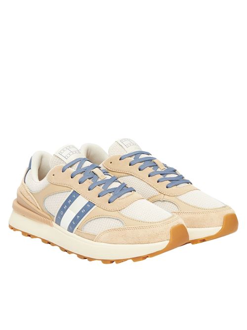 Sneaker beige in pelle Tommy Jeans | EM0EM01537AB9